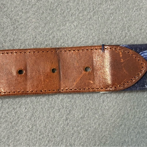 Peter Millar Blue Canvas Belt Mens 36 - Picture 3 of 9